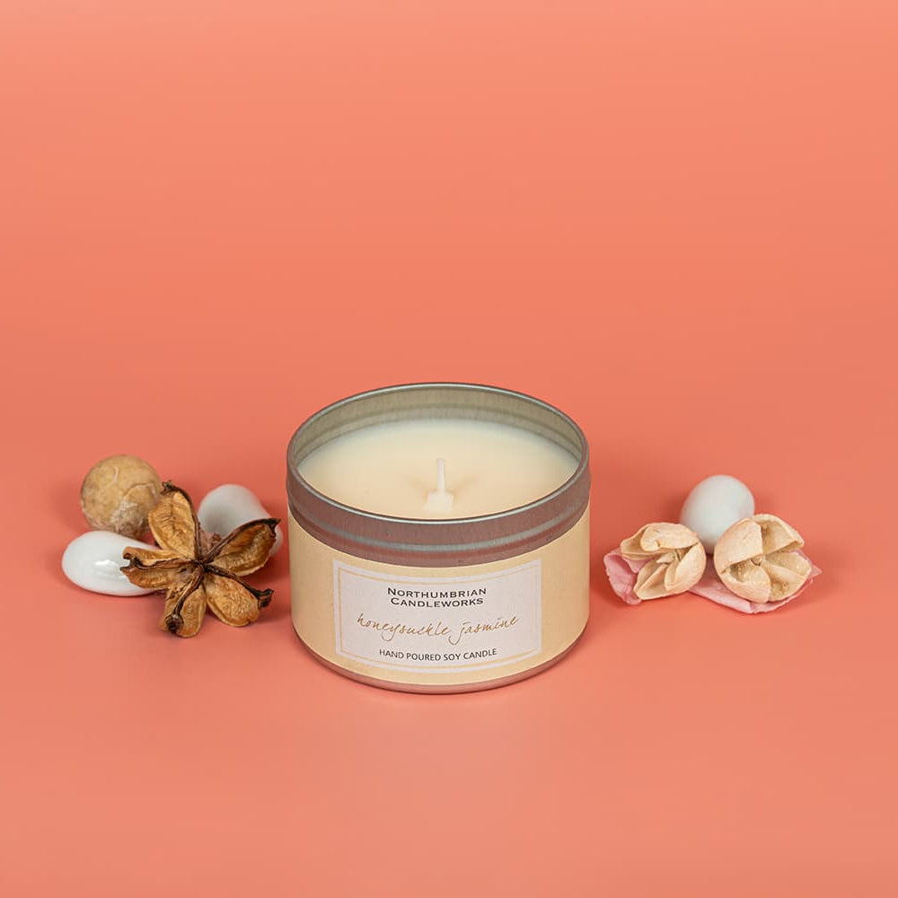 Honeysuckle Jasmine Candle in a Tin