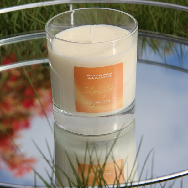 uplift candle in gift box from the positive collection - sun and sky in garden