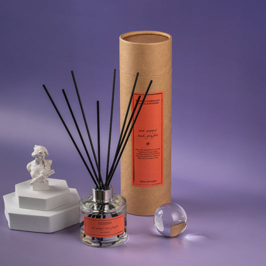 Northumbrian Candleworks - Red Poppy & Ginger - Reed Diffuser with Tube