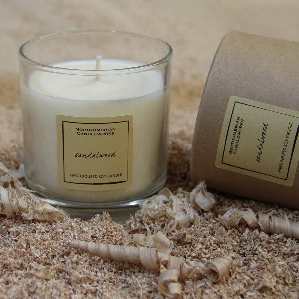 Northumbrian Candleworks - Sandalwood - Candle with Wood Shavings