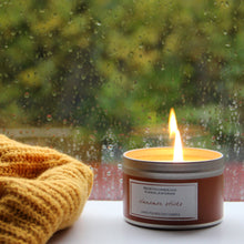 Load image into Gallery viewer, Northumbrian Candleworks - Cinnamon Sticks - Autumn Candle by Rainy Window

