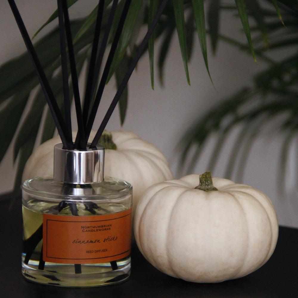 Northumbrian Candleworks - Cinnamon Sticks - Autumn Reed Diffuser with Pumpkins