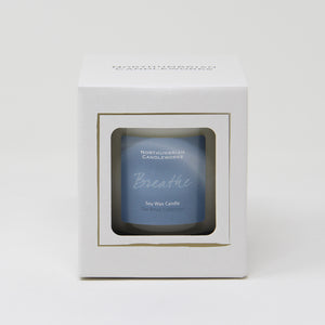 breathe candle in gift box from the relax collection - sea salt and amber