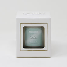 Load image into Gallery viewer, calm candle in gift box from the relax collection - honeysuckle jasmine
