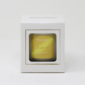 inspire candle in gift box from the positive collection - red poppy and ginger