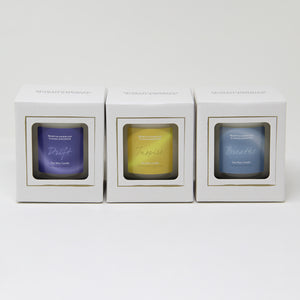 Northumbrian Candleworks - Drift, Inspire and Breathe Candle in a Glass Jar from The Wellbeing Collection in Gift Box