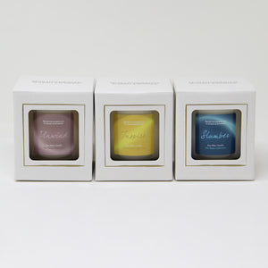 Northumbrian Candleworks - Unwind, Inspire and Slumber Candle in a Glass Jar from The Wellbeing Collection in Gift Box