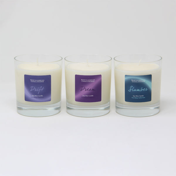 Northumbrian Candleworks - Drift, Dream and Slumber Candle in a Glass Jar from The Sleep Collection