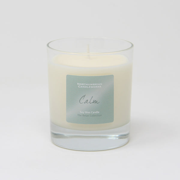 calm candle from the relax collection - honeysuckle jasmine