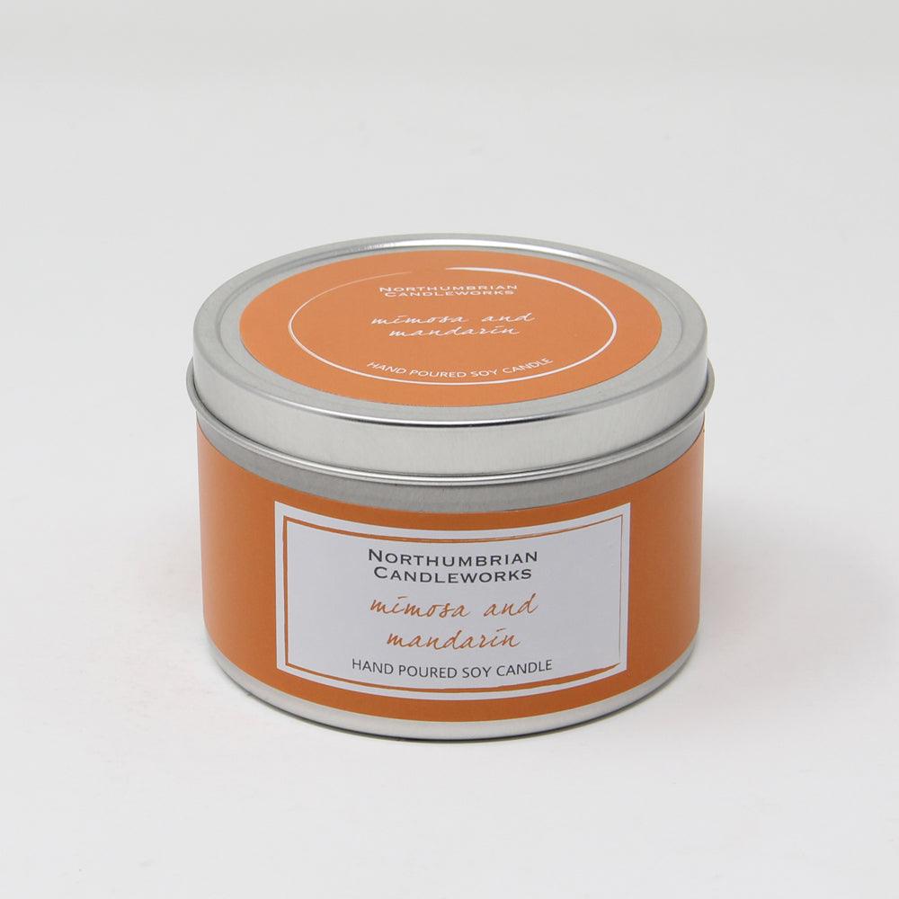 Northumbrian Candleworks - Mimosa & Mandarin - Candle in a Tin with Lid