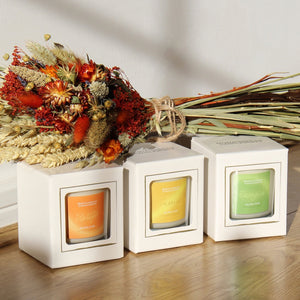 Northumbrian Candleworks - Uplift, Inspire and Energise Candles from The Positive Collection - Sun and Flowers