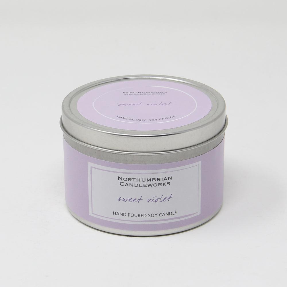 Northumbrian Candleworks - Sweet Violet - Candle in a Tin with Lid