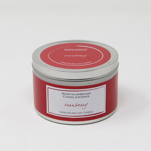 Northumbrian Candleworks - Cranberry - Candle in a Tin with Lid