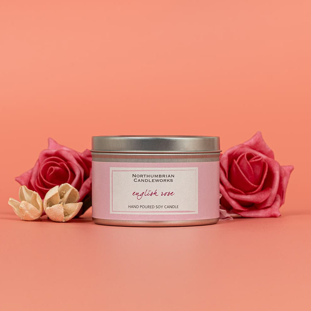 English Rose Candle in a Tin (also known as Garden Rose)