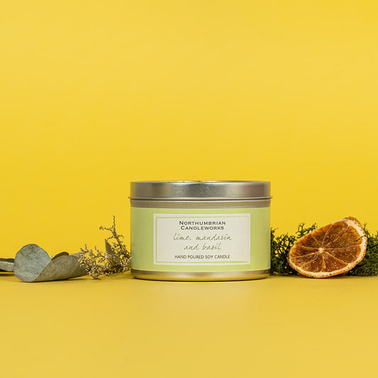 Lime, Mandarin & Basil Candle in a Tin