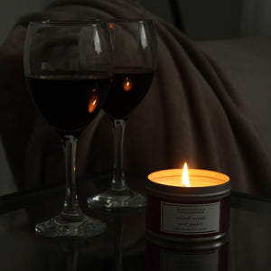 Northumbrian Candleworks - Velvet Woods & Amber - Romantic and Cosy Candle with Wine