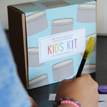 Load image into Gallery viewer, Northumbrian Candleworks - Kid&#39;s Kit - Candle Making Kit - Child Colouring Labels for Candle
