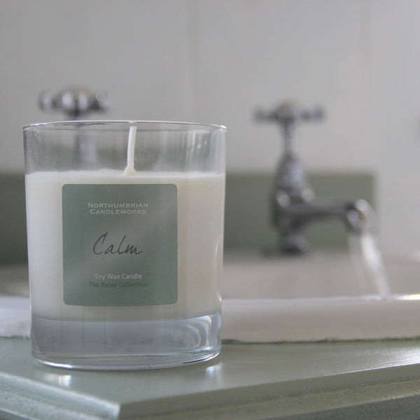 calm candle in gift box from the relax collection - bathroom