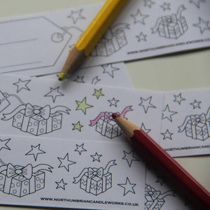 Northumbrian Candleworks - Kid's Kit - Candle Making Kit - Colouring in Labels