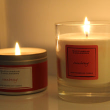 Load image into Gallery viewer, Northumbrian Candleworks - Cranberry - Christmas and Autumn Candle in a Glass Jar with Tin
