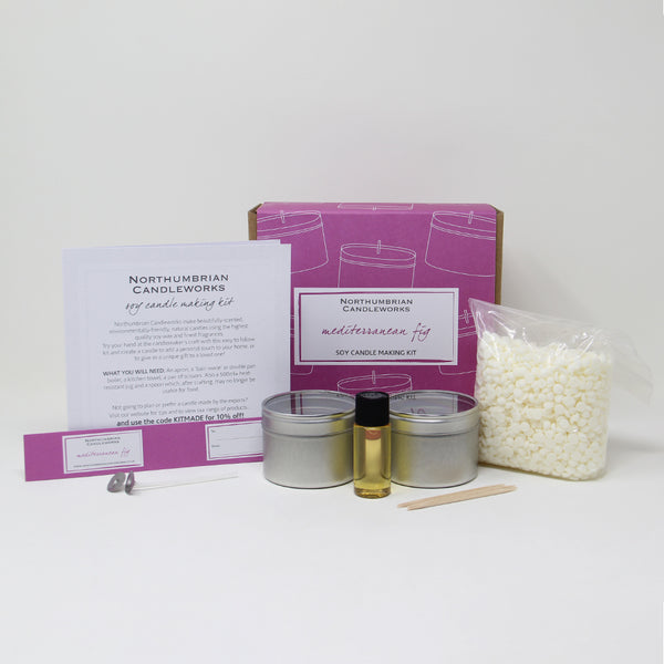 Northumbrian Candleworks - Mediterranean Fig - Candle Making Kit Contents