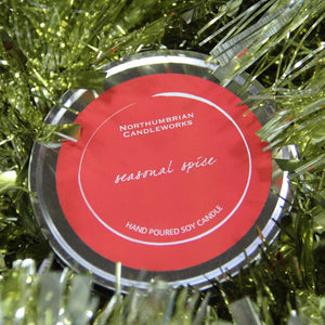 Northumbrian Candleworks - Seasonal Spice - Christmas Candle with Tinsel