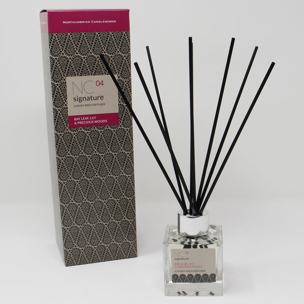Northumbrian Candleworks - Bay Leaf Lily & Precious Woods - Reed Diffuser with Box