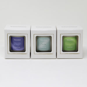 Northumbrian Candleworks - Drift, Calm and Energise Candle in a Glass Jar from The Wellbeing Collection in Gift Box