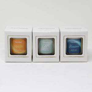 Northumbrian Candleworks - Uplift, Calm and Slumber Candle in a Glass Jar from The Wellbeing Collection in Gift Box
