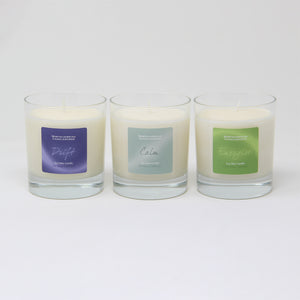 Northumbrian Candleworks - Drift, Calm and Energise Candle in a Glass Jar from The Wellbeing Collection