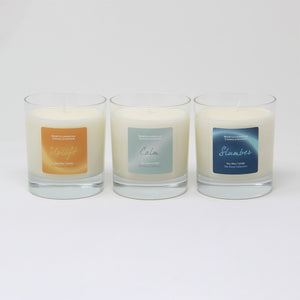 Northumbrian Candleworks - Uplift, Calm and Slumber Candle in a Glass Jar from The Wellbeing Collection