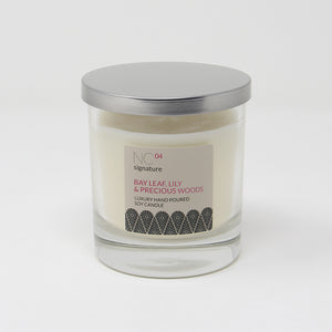 Northumbrian Candleworks - Bay Leaf Lily & Precious Woods - Candle in a Glass Jar with Lid