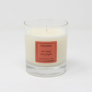 Northumbrian Candleworks - Red Poppy & Ginger - Candle in a Glass Jar