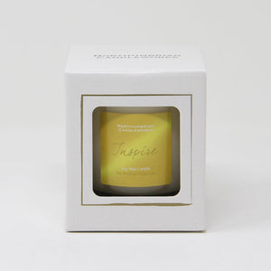 inspire candle in gift box from the positive collection - red poppy and ginger