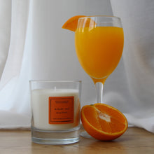Load image into Gallery viewer, Mimosa &amp; Mandarin Candle in a Glass Jar
