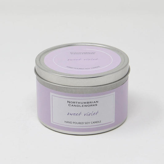 Northumbrian Candleworks - Sweet Violet - Candle in a Tin with Lid