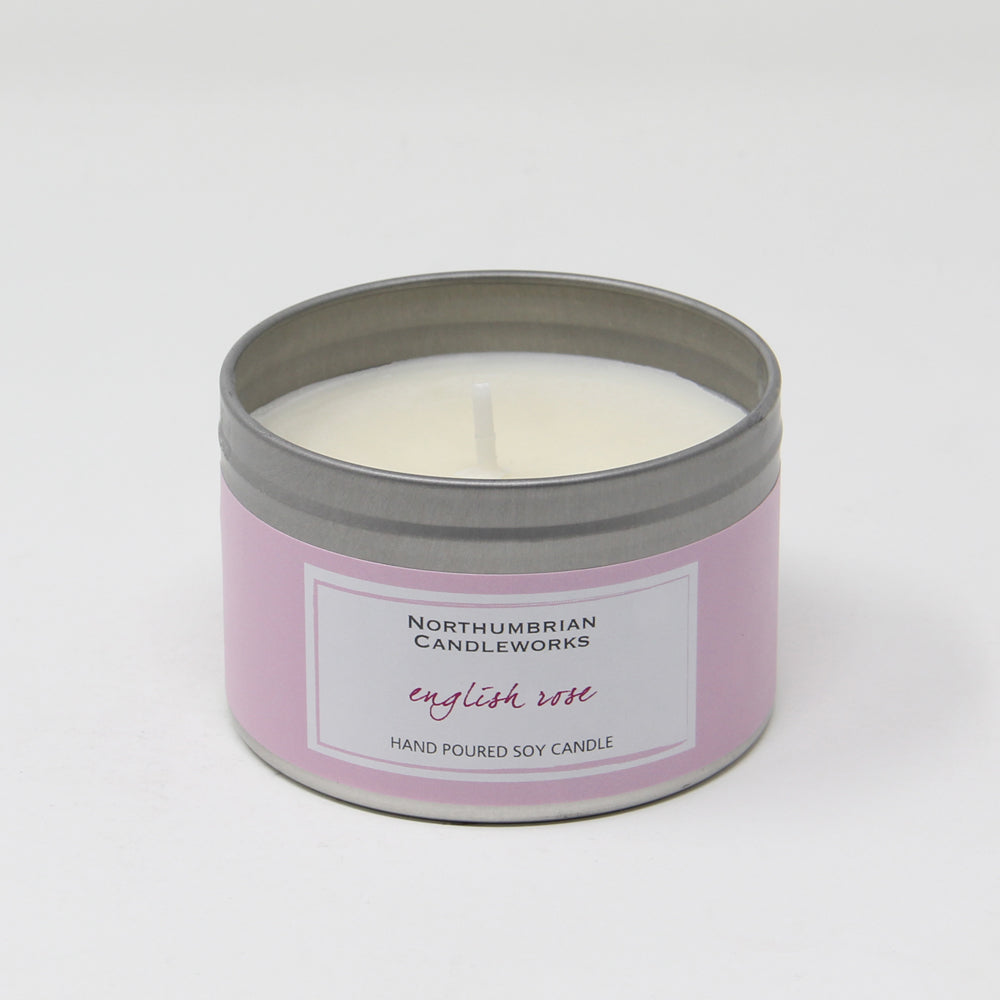 Northumbrian Candleworks - English Rose - Candle in a Tin