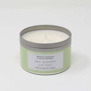 Northumbrian Candleworks - Lime Mandarin & Basil - Candle in a Tin