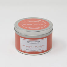 Load image into Gallery viewer, Northumbrian Candleworks - Red Poppy &amp; Ginger - Candle in a Tin with Lid
