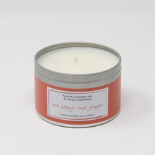 Load image into Gallery viewer, Northumbrian Candleworks - Red Poppy &amp; Ginger - Candle in a Tin
