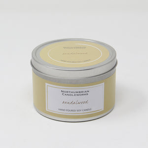 Northumbrian Candleworks - Sandalwood - Candle in a Tin with Lid
