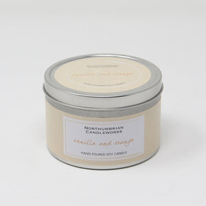 Northumbrian Candleworks - Vanilla & Orange - Candle in a Tin with Lid