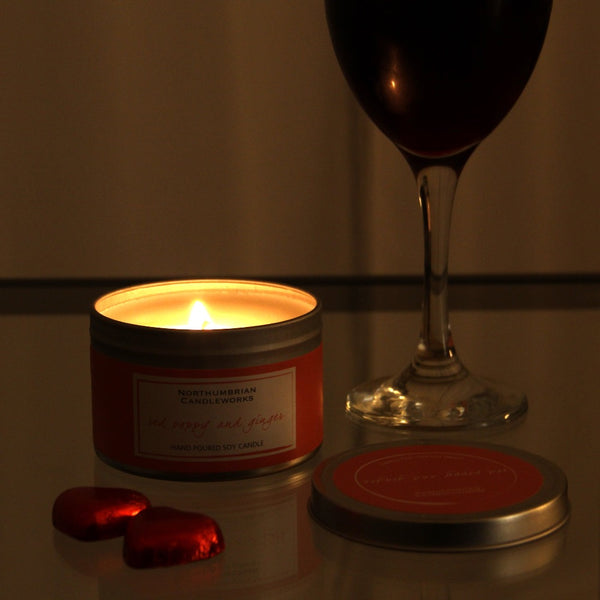 Red Poppy & Ginger Candle in a Tin