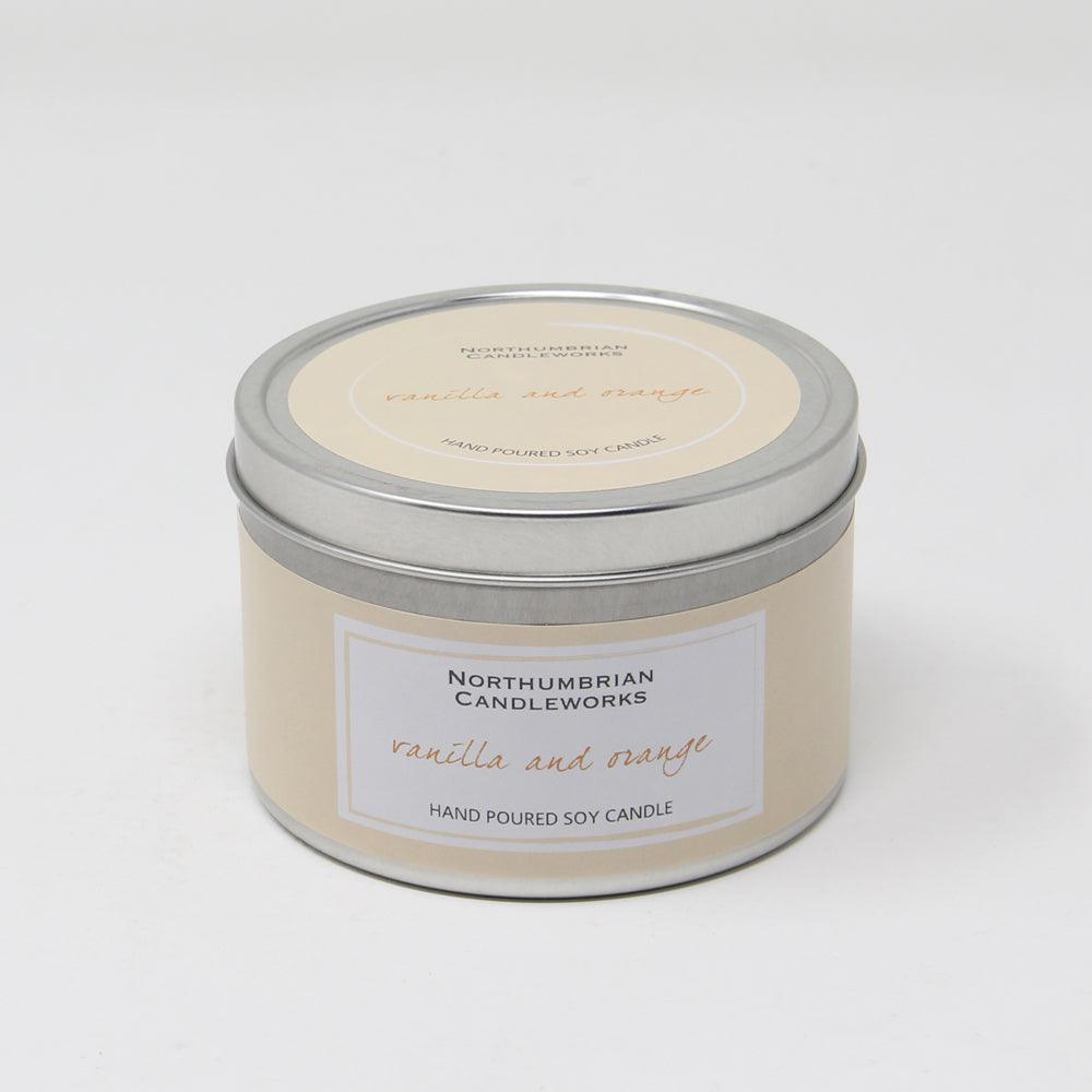 Northumbrian Candleworks - Vanilla & Orange - Candle in a Tin with Lid