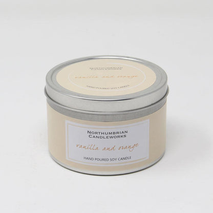Northumbrian Candleworks - Vanilla & Orange - Candle in a Tin with Lid