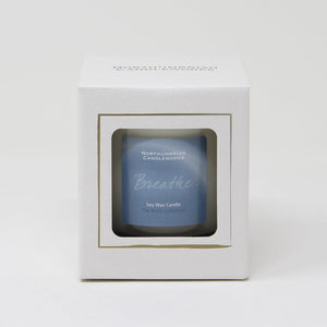 breathe candle in gift box from the relax collection - sea salt and amber